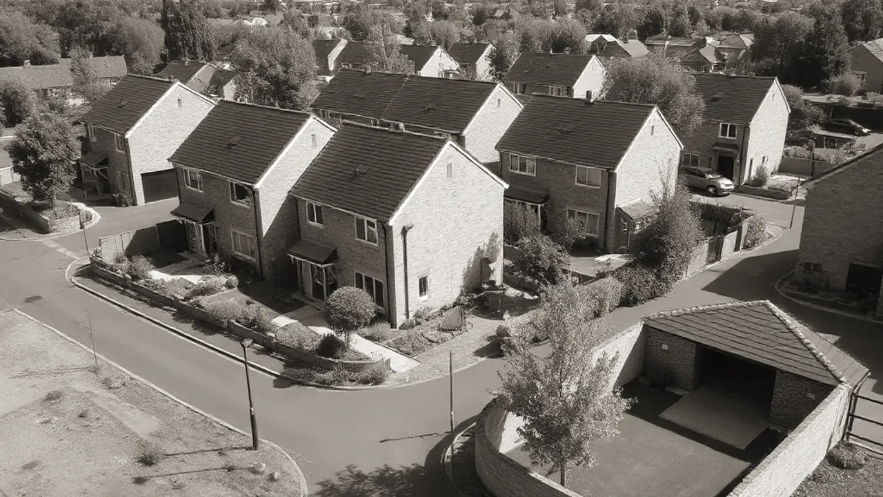 An elevated view across a site relevant to Residential design in Bloxwich near Walsall