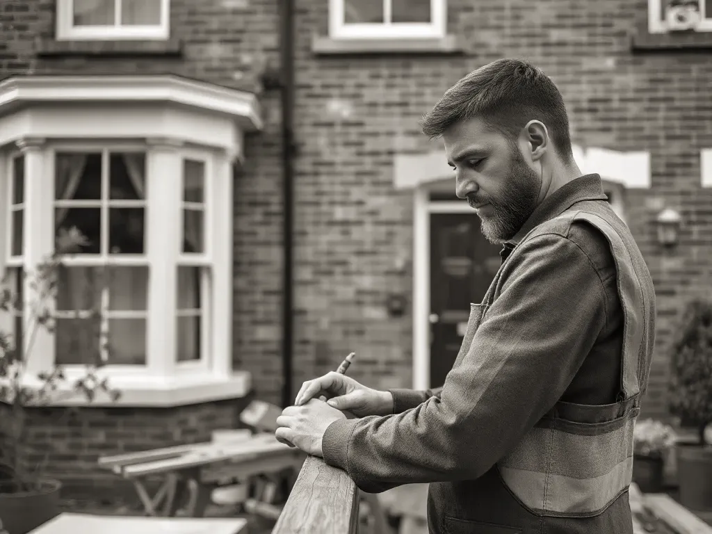 A professional carrying out Victorian terrace extension near Walsall